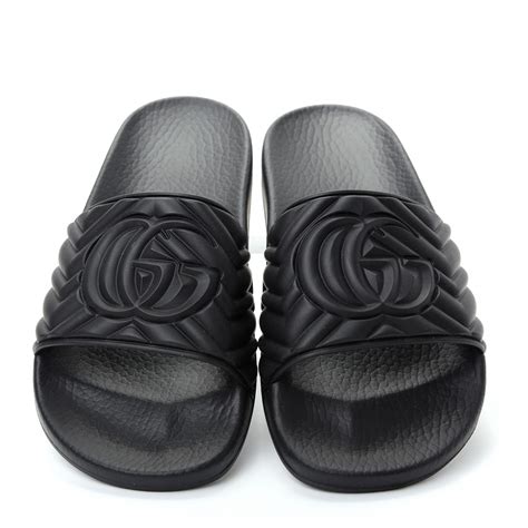 women's matelasse rubber slides gucci|Slides for Women .